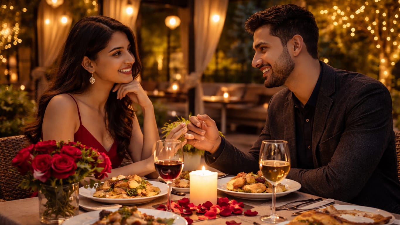 candle light dinner at Aristella cafe & Bar