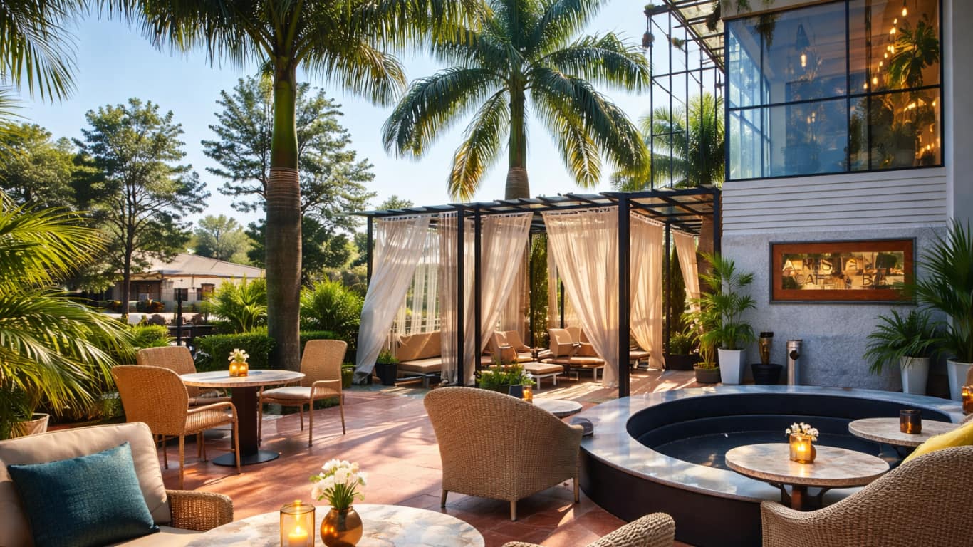 Aesthetic table setting at Aristella Cafe & Bar