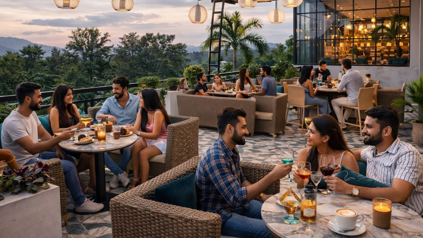 Cozy indoor dining ambiance at Aristella