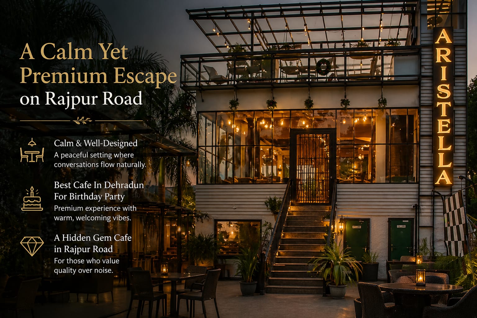 Hidden Gem Cafe in Rajpur Road.