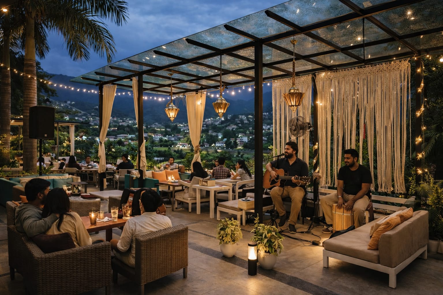 Lively music café in Dehradun with live band performance