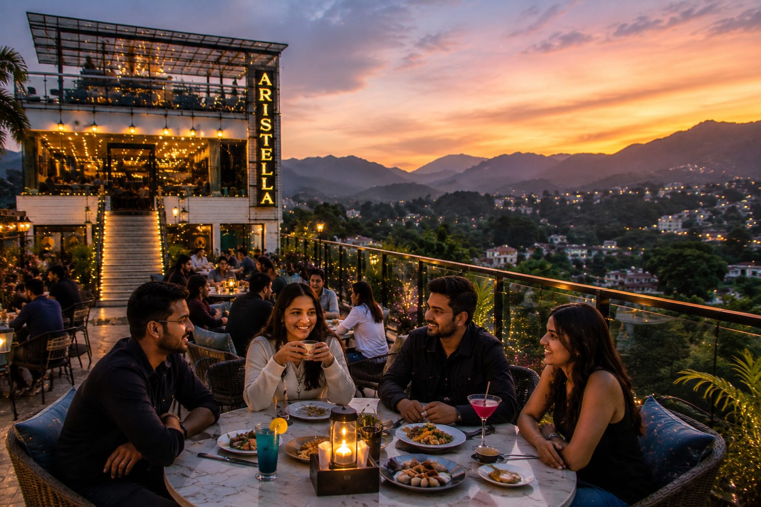 rooftop cafes in Dehradun, best cafe in Dehradun rooftop, cafe in Dehradun with view