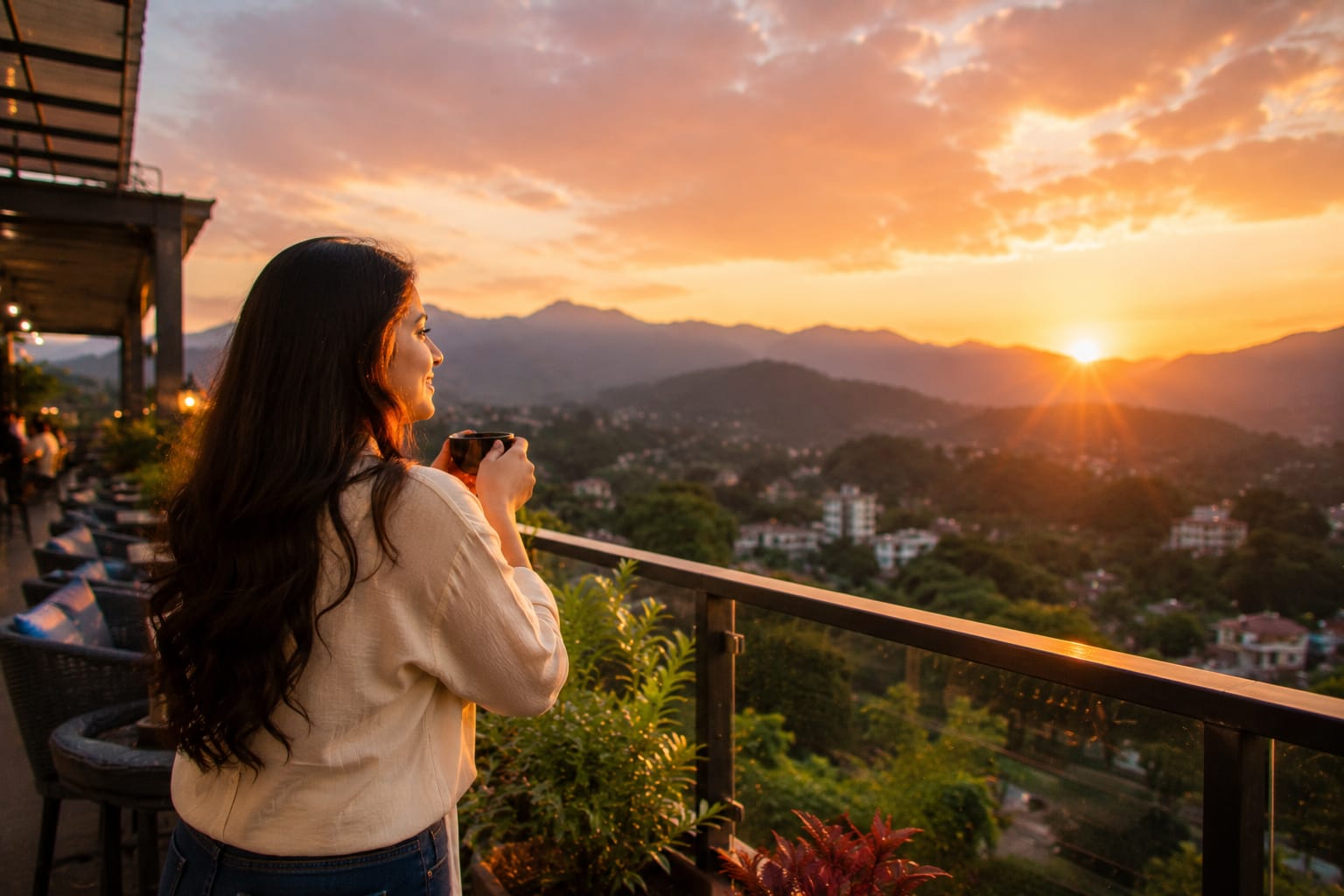 rooftop cafes in Dehradun, best cafe in Dehradun rooftop, cafe in Dehradun with view
