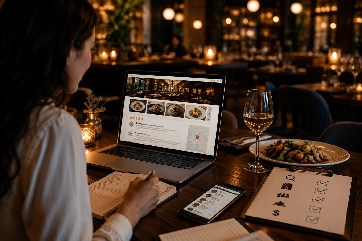 Restaurant booking, Booking a table