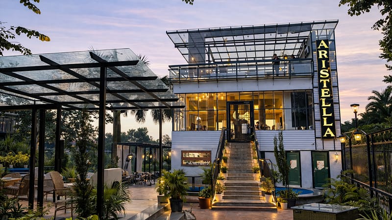 Romantic dinner setup at Aristella Cafe & Bar