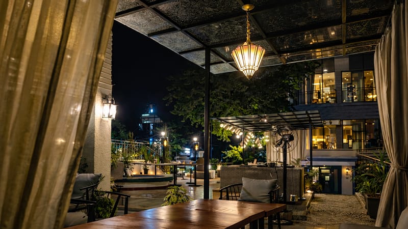 Stylish restaurant interiors with gourmet dining at Aristella