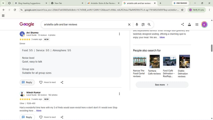 Restaurant Reviews